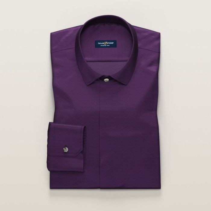 Dark purple dress shirt for men