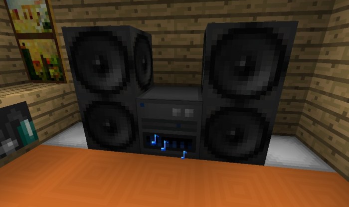 How to make a speaker decoration in minecraft