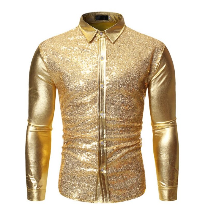 Gold dress shirts for men