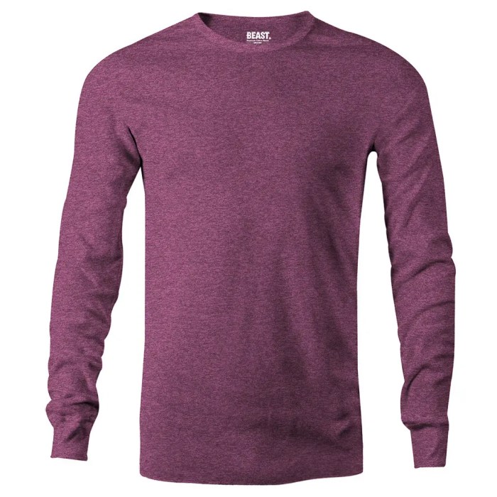 Long sleeve mens purple dress shirt