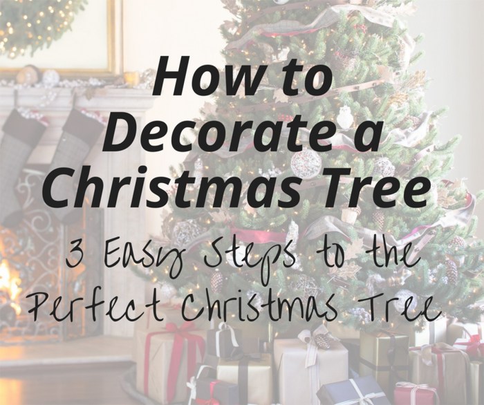 How do you start decorating a christmas tree