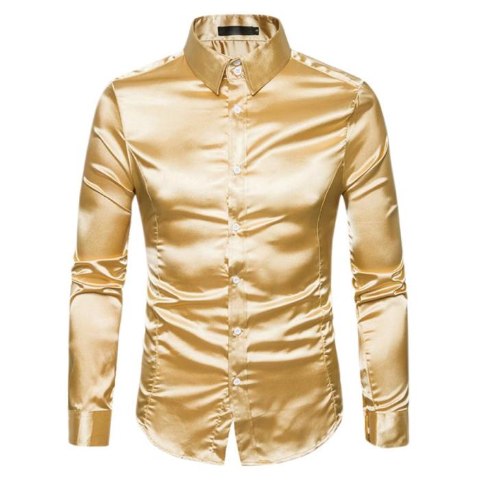 Gold dress shirts for men