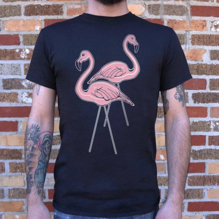 Mens flamingo dress shirt