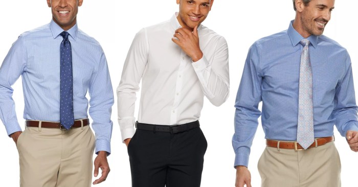 Kohl's men's white dress shirts